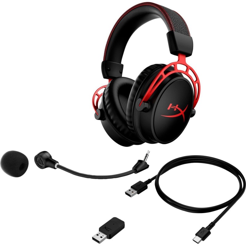 HyperX Cloud Alpha Trådløs Høretelefoner Sort Rød HyperX Cloud Alpha Trådløs Høretelefoner Sort Rød